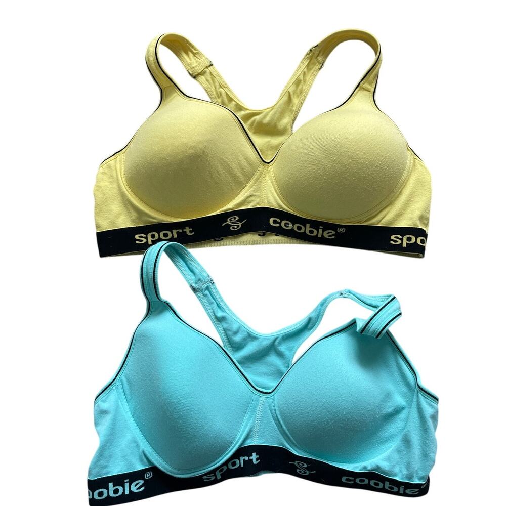 Coobie 2 Sports Bras Yellow Turquoise 40C